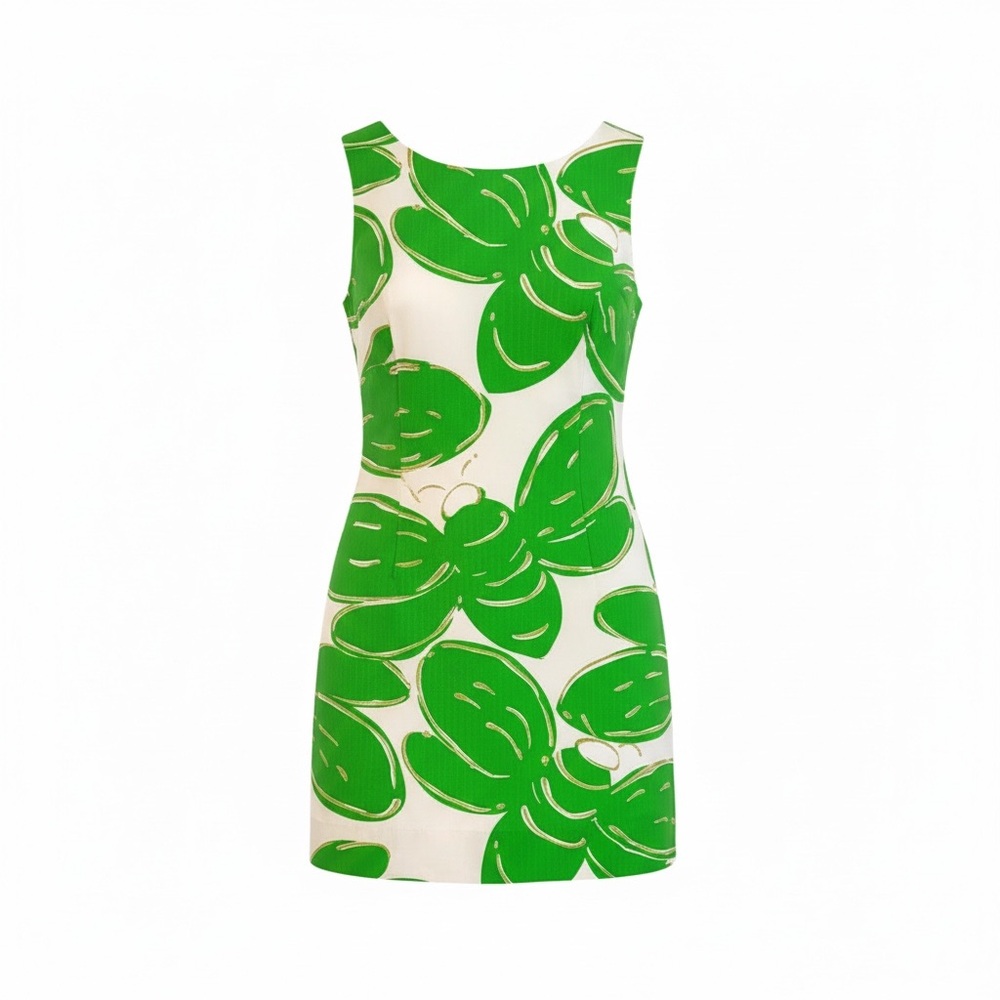 Lilly Pulitzer Green and White Mini Dress